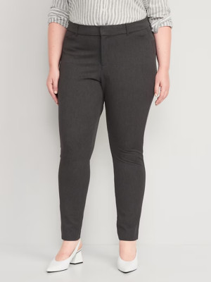 Old Navy Pixie Skinny Dress Pants Womens 18 Heather Gray High Rise NEW