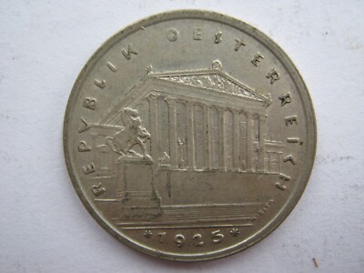 Österreich 1925 Silber 1 Schilling EF