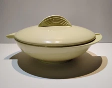 Vintage Mid Century Modern Atomic Boonton Ware Divided Serving Dish With Lid