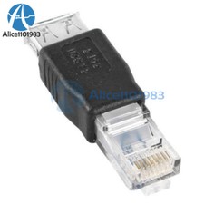 2PCS USB A Female To 10/100Mbps Ethernet LAN RJ45 Male Network Adapter Connector
