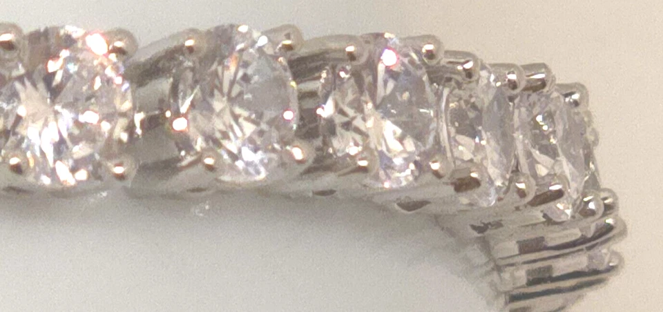 Pulsera Tenis Circonita Transparente Tono Plata 7.5" Foto 4 de 4