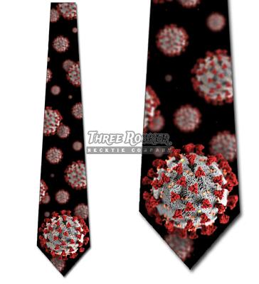 Science Ties Mens Virus Necktie Cell Structure Covid Pandemic Tie