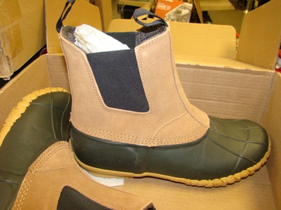duck boots with side zipper