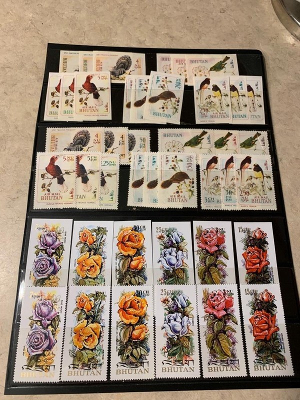 Bhutan Postage Lot All Different Approx 42 Stamps Mint Never Hinged SKU# 34987