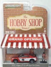 Greenlight The Hobby Shop 2015 Nissan GT-R with Driver Red White NIP