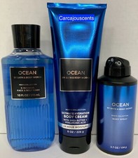 Bath & Body Works OCEAN for Men Body Wash, Cream, Spray Gift Set