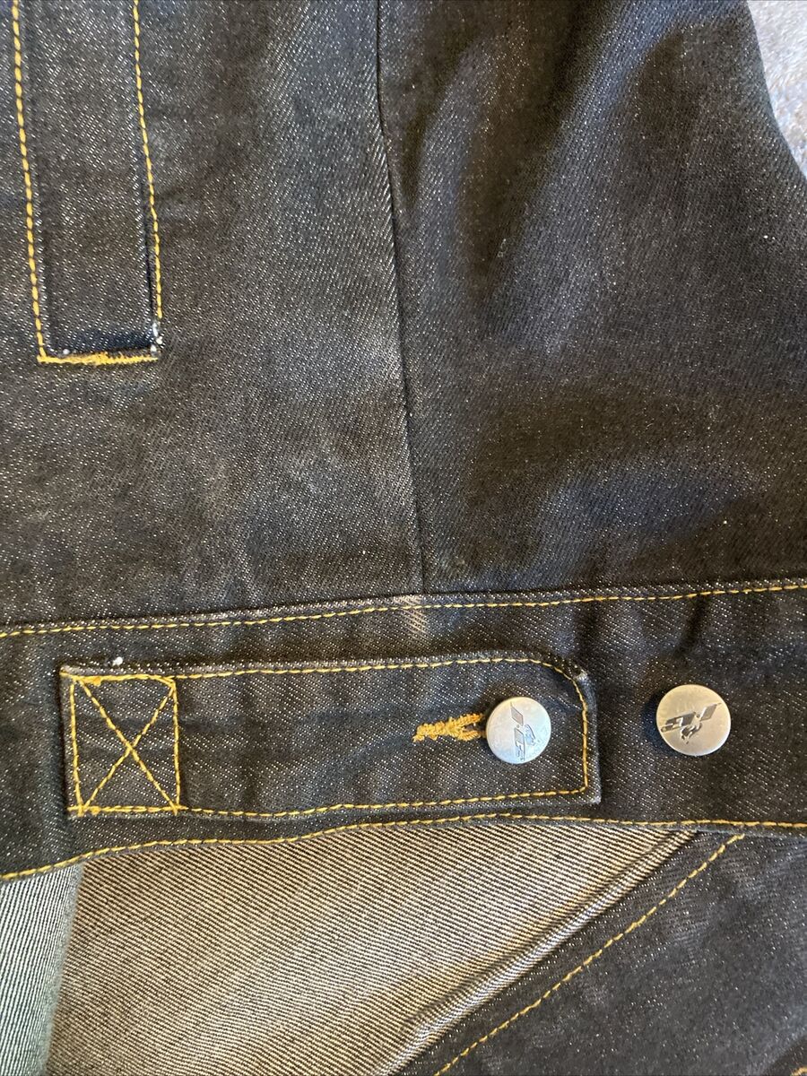 Johnny Blaze Denim Jacket Mens XL Dark Blue Streetwear Hip Johnny Blaze Denim Jacket Mens XL Dark Blue Streetwear Hip