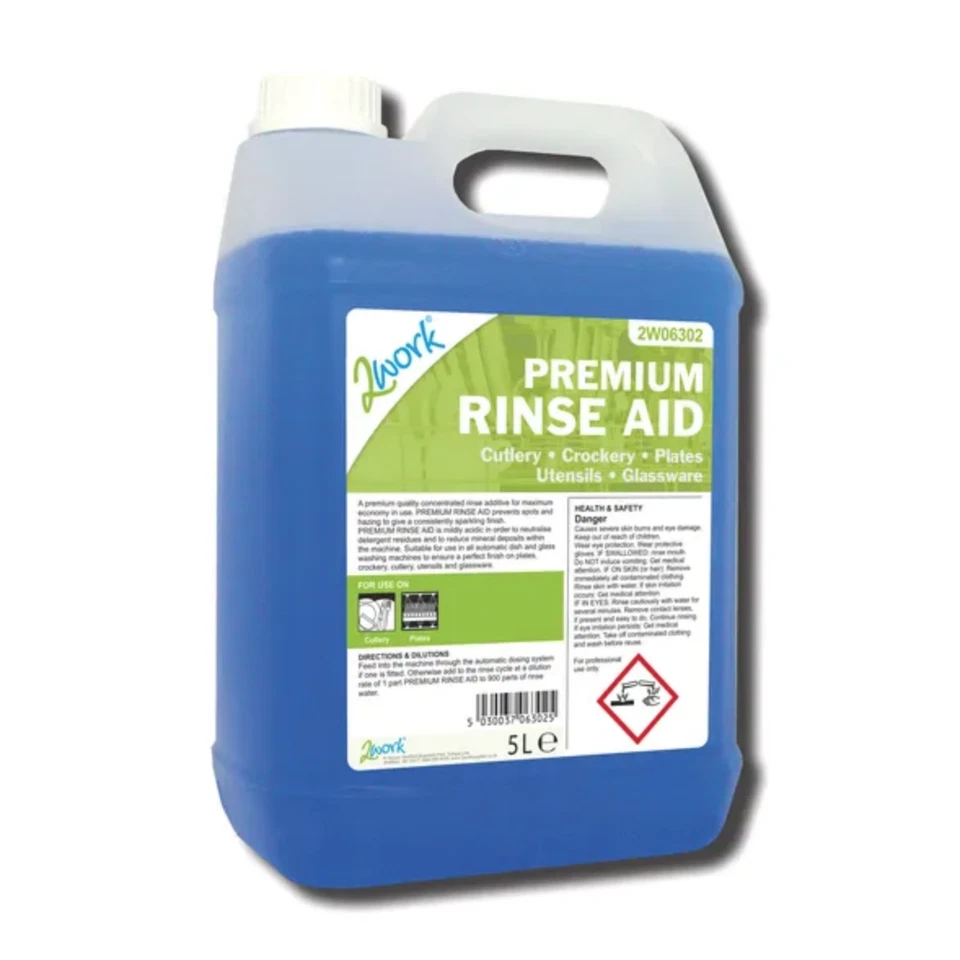 2Work Premium Rinse Aid 5 Litre - Free Next Working Day Delivery
