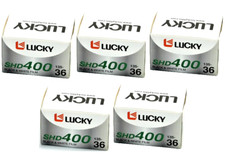LUCKY Film SHD400 B W Negative DX Film 35mm Roll Film, 36 Exposures 5-PACK