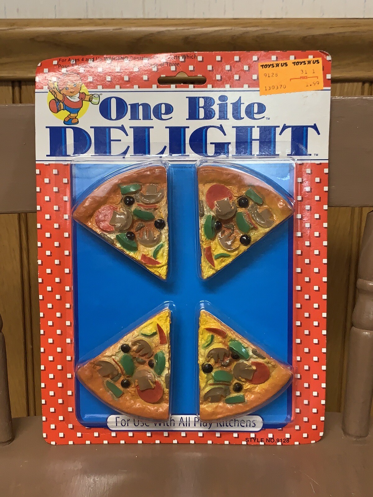 Vintage 1993 MTC PLAY FOOD Realistic Pizza Hut Style SEALED! Toys R Us Sticker!