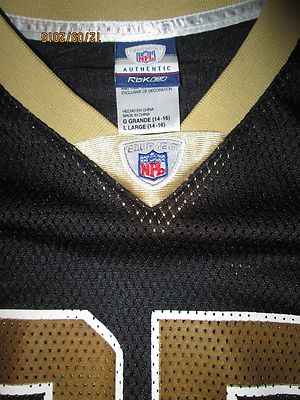 NEW ORLEANS,SAINTS,#25,BUSH,REEBOK,NFL PLAYERS,JERSEY,YOUTH