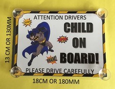 Superheroes Batman  Child On Board Car Laminated Sign