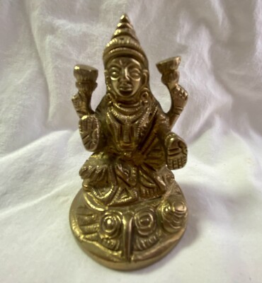 3  Lakshmi Ji  Goddess Of Fortune and Prosperity in Brass | Handmade