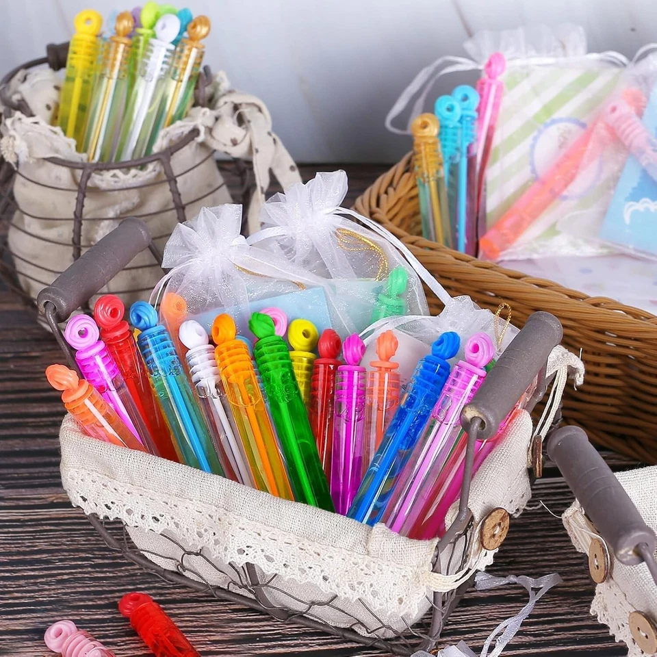 Mini varitas burbuja de neón vibrante - 300 unidades, perfectas para fiestas y eventos infantiles " Foto 4 de 4