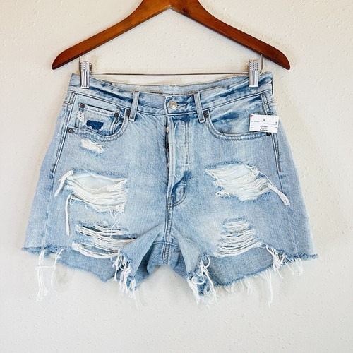 90s Boyfriend Destroyed Denim Shorts 
