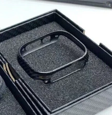 Genuine Carbon Fiber Bumper Case for Apple Watch Ultra 2 10 9 8 7 46/49mm Cover