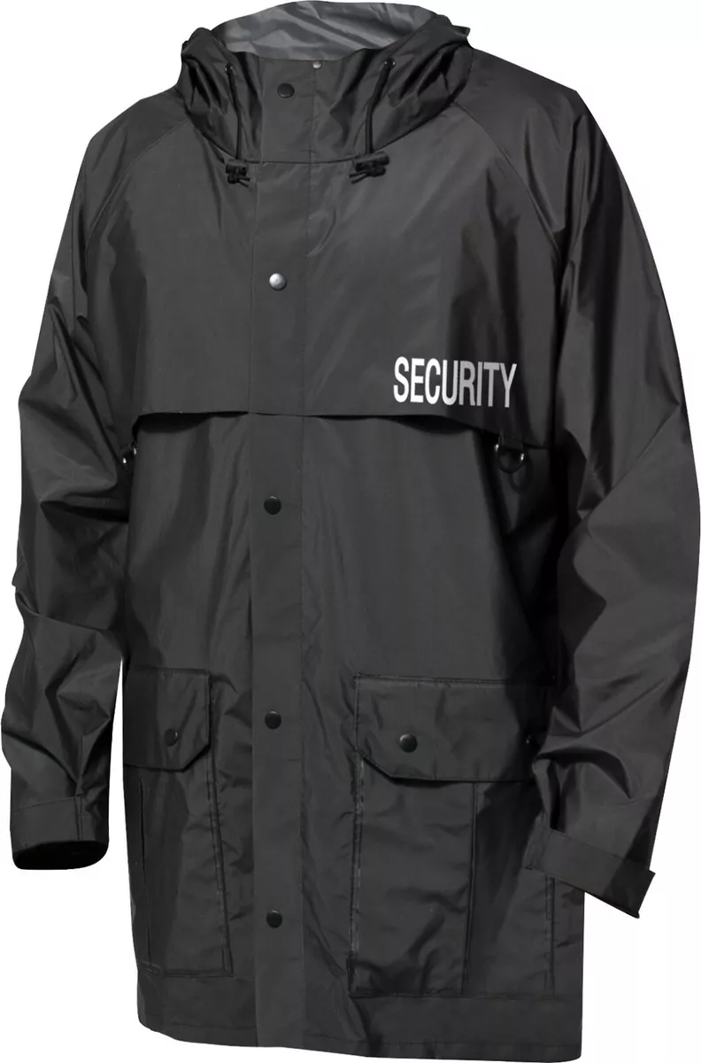 Rothco Black Security Nylon Rain Jacket - 2560 - S