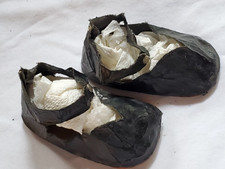 Antique Black DOLL SHOES Snap Close German French Antique Doll