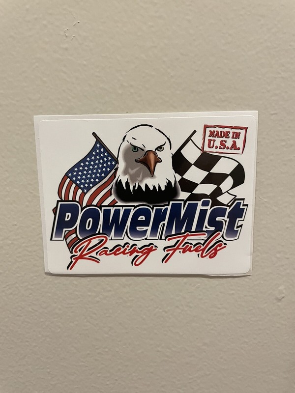 POWERMIST RACING FUELS racing sticker/decal