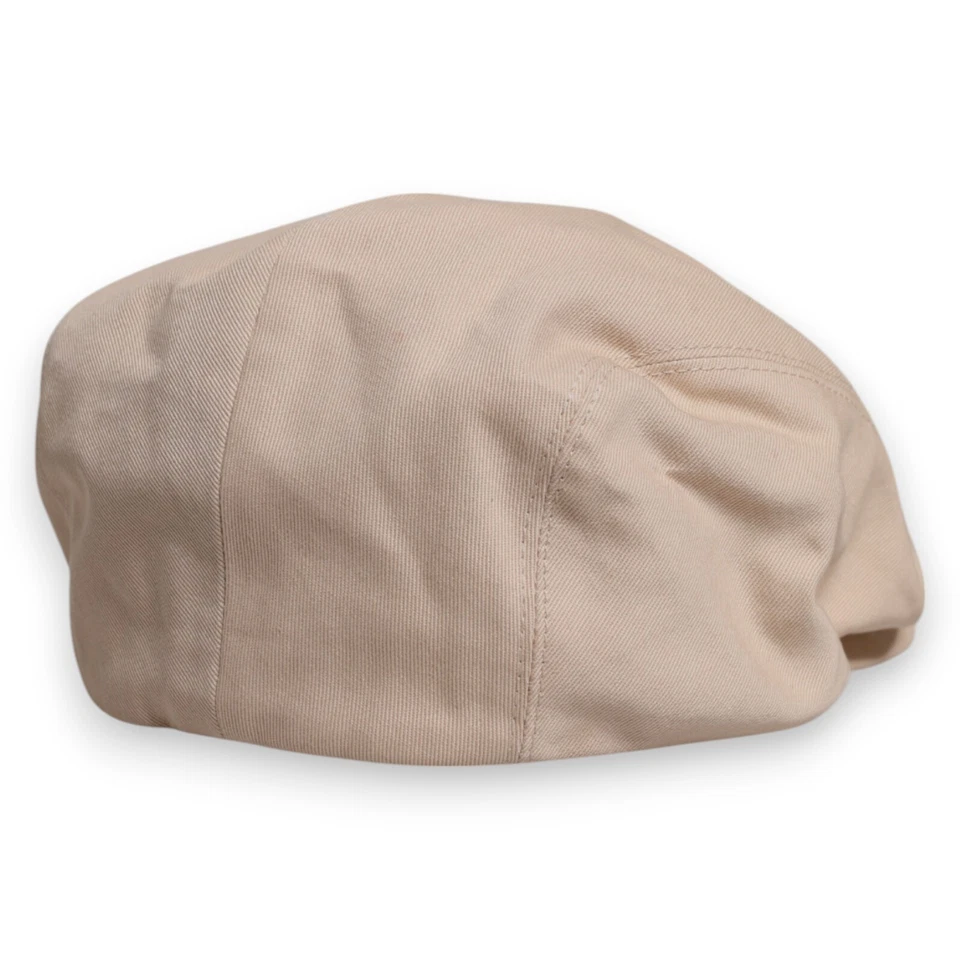 DOLCE & GABBANA Hat Men Beige Cotton Newsboy Capello Cabbie s. 60 / XL 380usd - Image 4 of 4