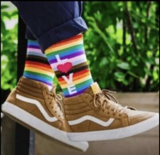 Rainbow PRIDE Love Socks Size Medium/ Large by T-Mobile