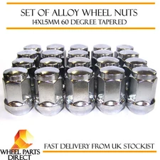 Alloy Wheel Nuts (20) 14x1.5 Bolts Tapered for Chrysler 300 C [Mk1] 05-10