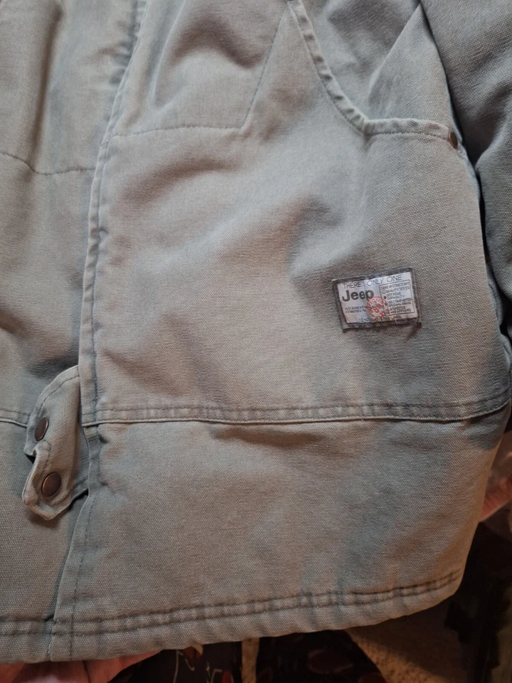 Abrigo de lona para tareas/granero marca Jeep Duck, capucha extraíble, mediano para hombre Foto 2 de 4