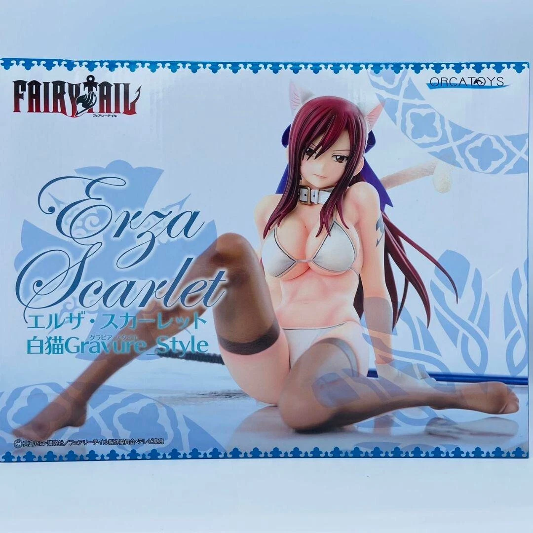Fairy Tail Erza Scarlet White Cat Gravure Style 1/6 PVC Figure Used in  Stock | eBay