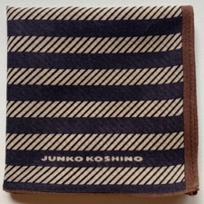 HANDKERCHIEF VINTAGE COTTON JAPAN ART STRIPED PLAIN POCKET SQUARE 18" A-0399