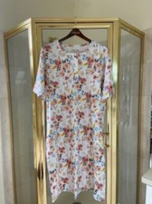 Comfort knit floral print short - sleeve nightgown