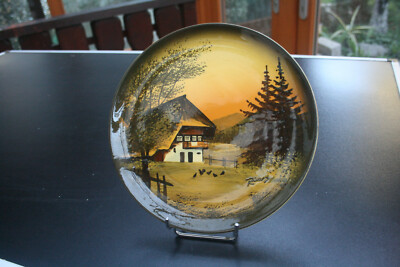 Cico Keramik Teller Dekor Rembrandt Schwarzwald ähnl. Schramberg handbemalt 20cm