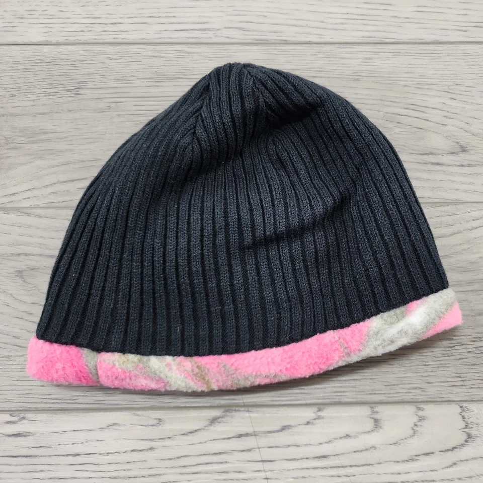 Hot Shot Pink & Black Beanie Hat (One Size) & Gloves (Medium) - Image 3 of 4