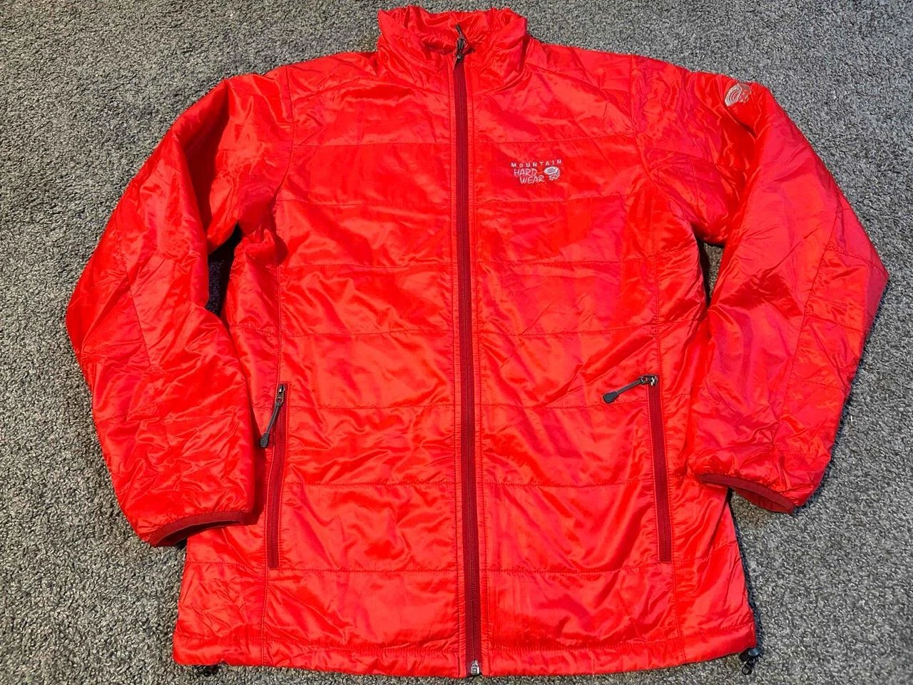 Mountain Hardwear Med M Light Packable Red Jacket Full Zip w/ Zippered Pockets