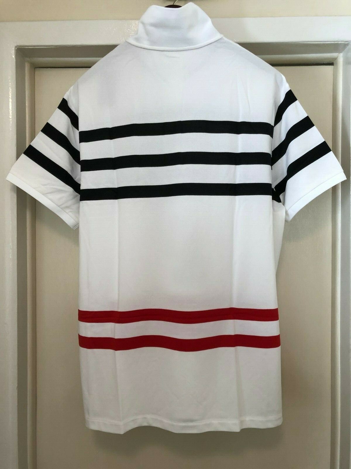 XXL POLO RALPH LAUREN BIG PWING PATCH RUGBY STRIPE RED BLACK WHITE POLO SHIRT image 10