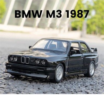 Voiture Miniature BMW M3 1987 échelle 1:36 - Alliage Diecast - Noire - Marque MAKEDA - Neuf