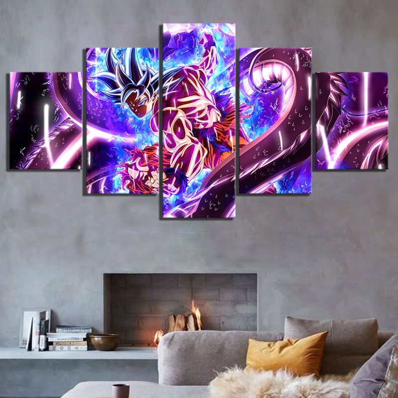 Anime Canvas Wall Art Naruto Dragon Ball One Piece Kids Room Decor