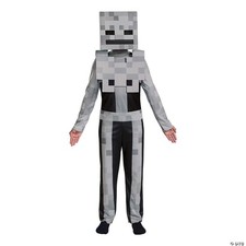 Boys Minecraft Skeleton Costume Kids Halloween Cosplay Party Outfit