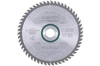 METABO Kreissägeblatt multi cut professional FZ/TZ Zähne Bohrung 30 mm