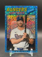 2026 Topps Heritage Chrome Light Blue Sparkle Refractor #301 Josh Smith Rangers