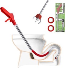 Aozzy 1.3m Rohrreinigungsspirale Toilette mit Kralle - Anti-Kratzer - wc