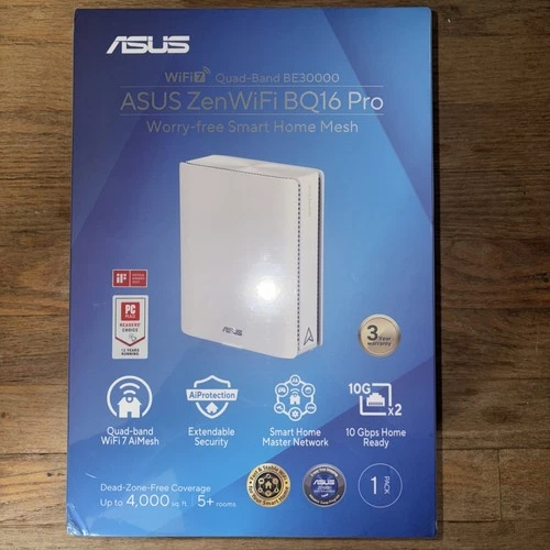 ASUS ZenWiFi BQ16 Pro Quad-Band WiFi 7 Mesh Router BE30000 1 Pack