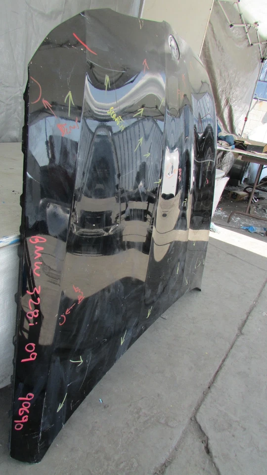 BMW 335D 328i 2009-2010-2011 capó delantero cubierta panel negro OEM Foto 3 de 4