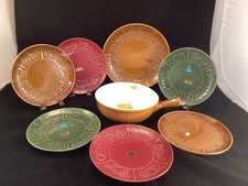 Swissmart Ceramic Fondue Set Made in Switzerland Vintage