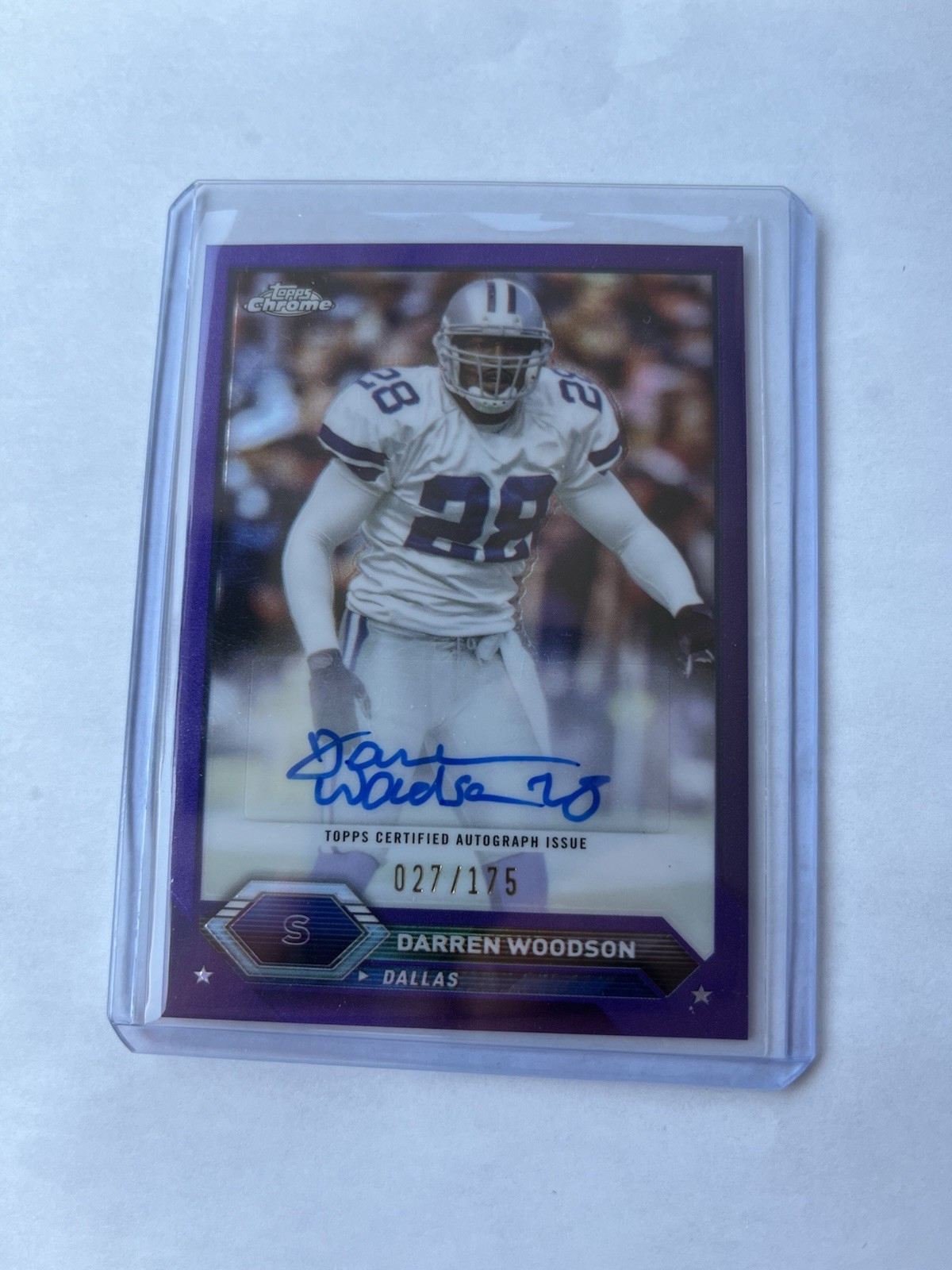 2023 Topps Chrome Composite - Darren Woodson AUTO /175 Purple Refractor Cowboys