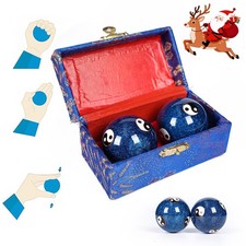 2 Pcs Baoding Chinese Balls for Hand Therapy Tai Chi Balance, Yin Yang - Baod...