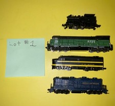 Lot of N Scale Locomotives Life Like, Trix, Bachman Running/Tested