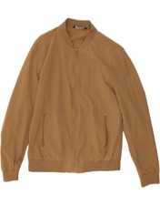 ZARA Mens Tracksuit Top Jacket Large Brown Polyester DM21