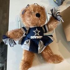 NFL Dallas Cowboys Cheerleader Plush Bear with Pom Poms & Dress