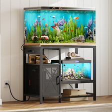 40-50 Gallon Fish Tank Stand with Power Outlet  Storage Cabinet