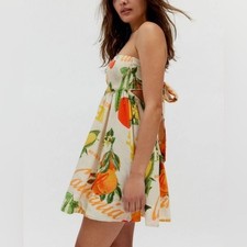 NWOT Urban Outfitters BDG Aurora Patchwork Smocked Mini Dress XS